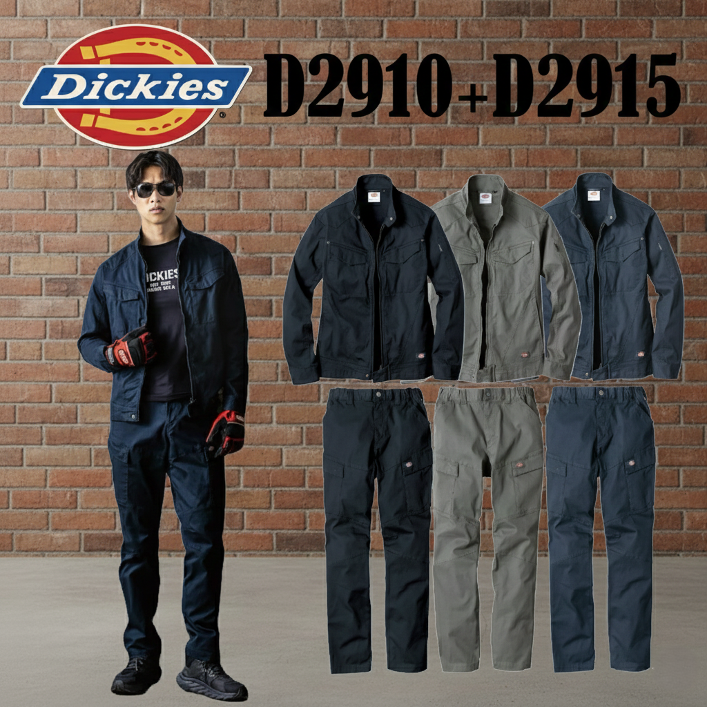 ディッキーズ D-2910＋D-2915 作業服 上下セット ストレッチ