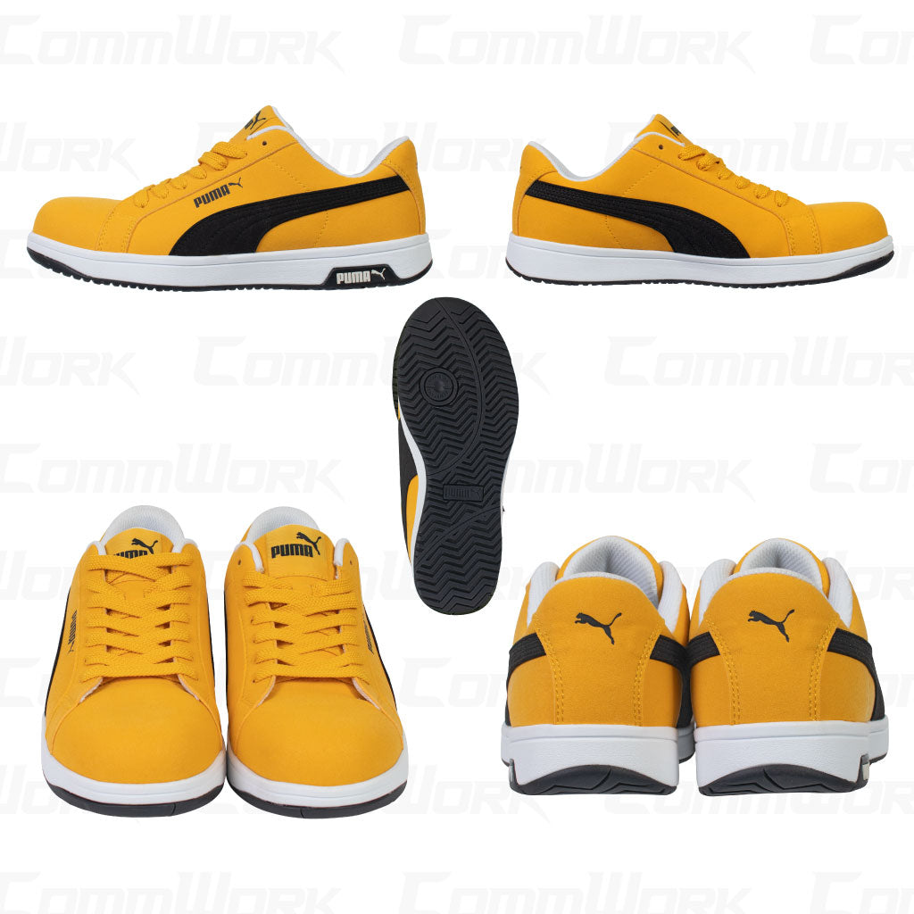 PUMA セーフティ ICONIC LOW 64.200.0 安全靴 JSAA A種 ローカット 本革 スエード 静電 衝撃吸収 プロスニーカー プーマ