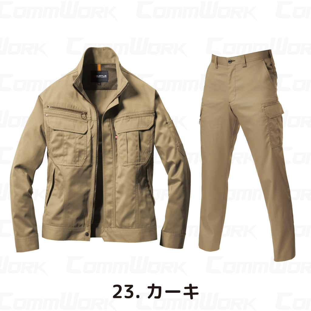 バートル BURTLE 春夏作業服 6101&6106 上下セット ジャケット×カーゴパンツ T/Cライトチノ 日本製素材 45ダイヤカット 製品制電 男女兼用 メンズ レディース