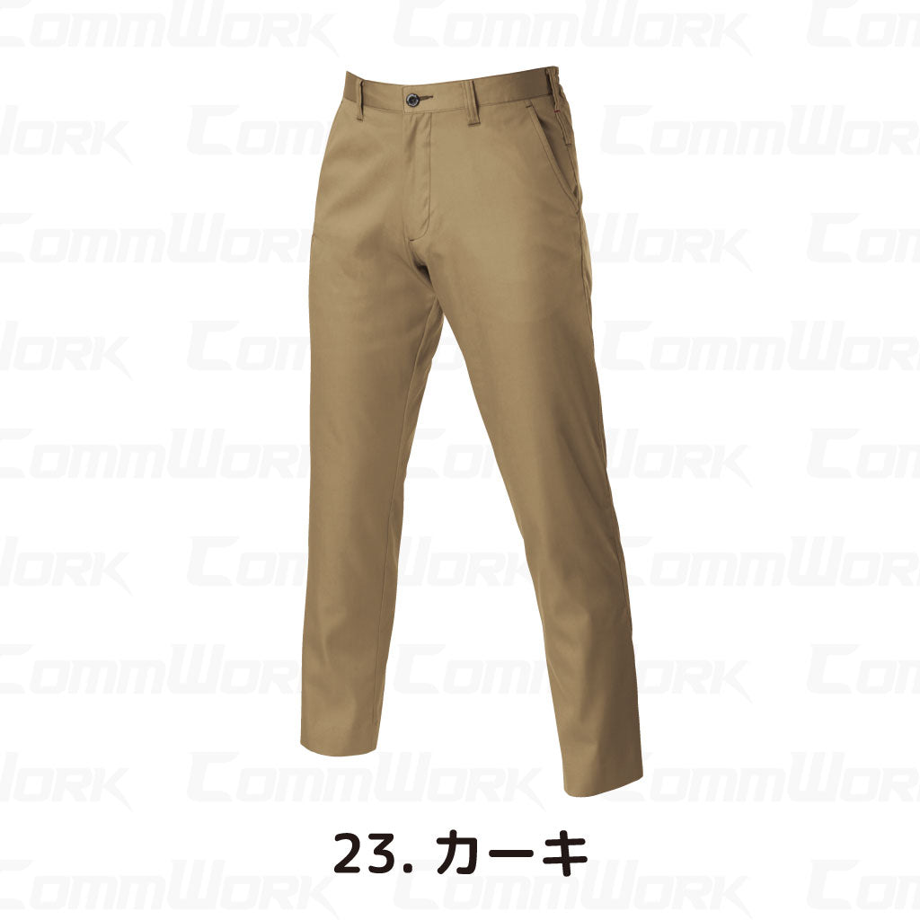 バートル BURTLE 6107 パンツ T/Cライトチノ 日本製素材 製品制電 春夏 男女兼用 作業服 スラックス ズボン