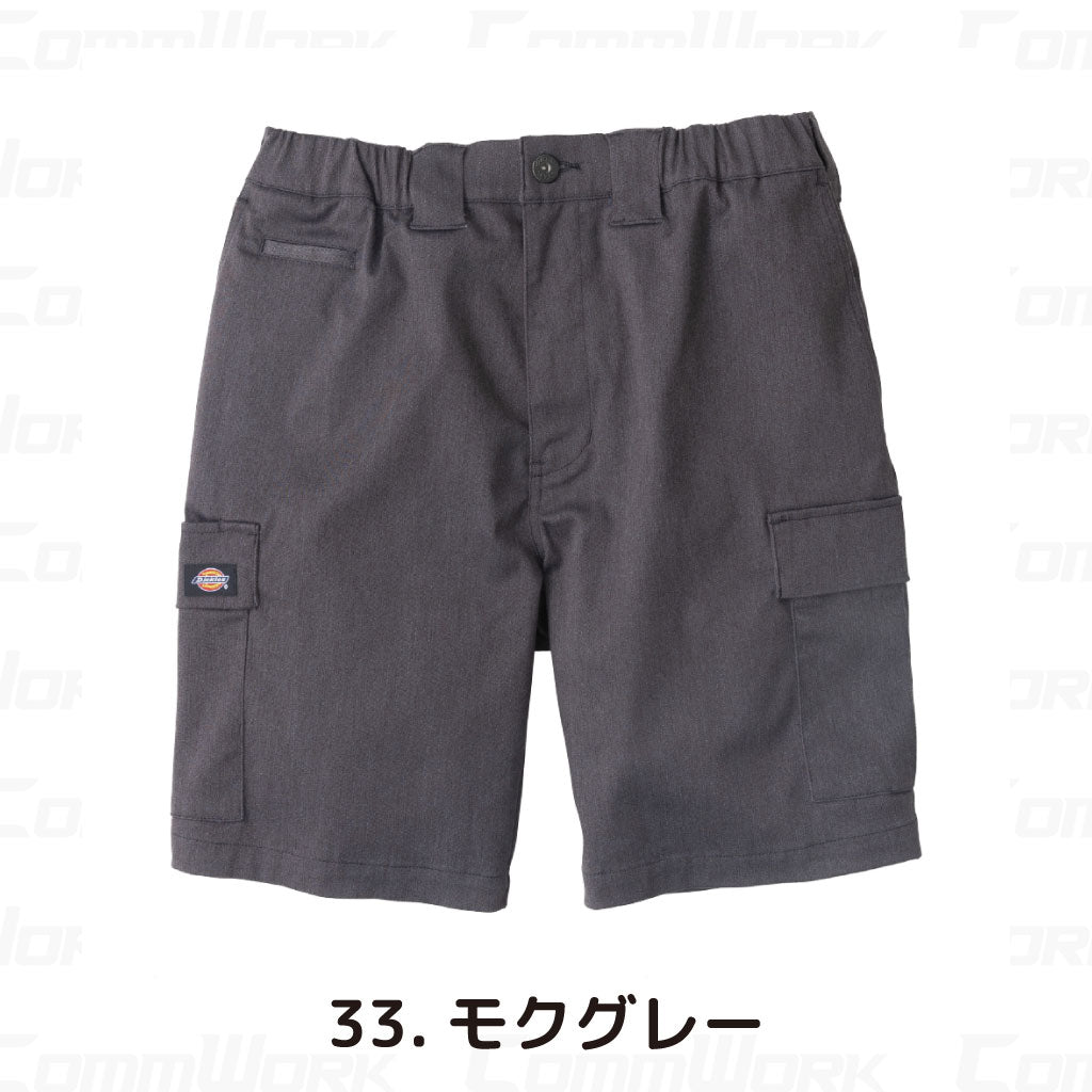 ディッキーズ D-2876 T/Cストレッチ ショートカーゴパンツ ウエストゴム ドローコード ストレッチ ミリタリー収納 Dickies コーコス