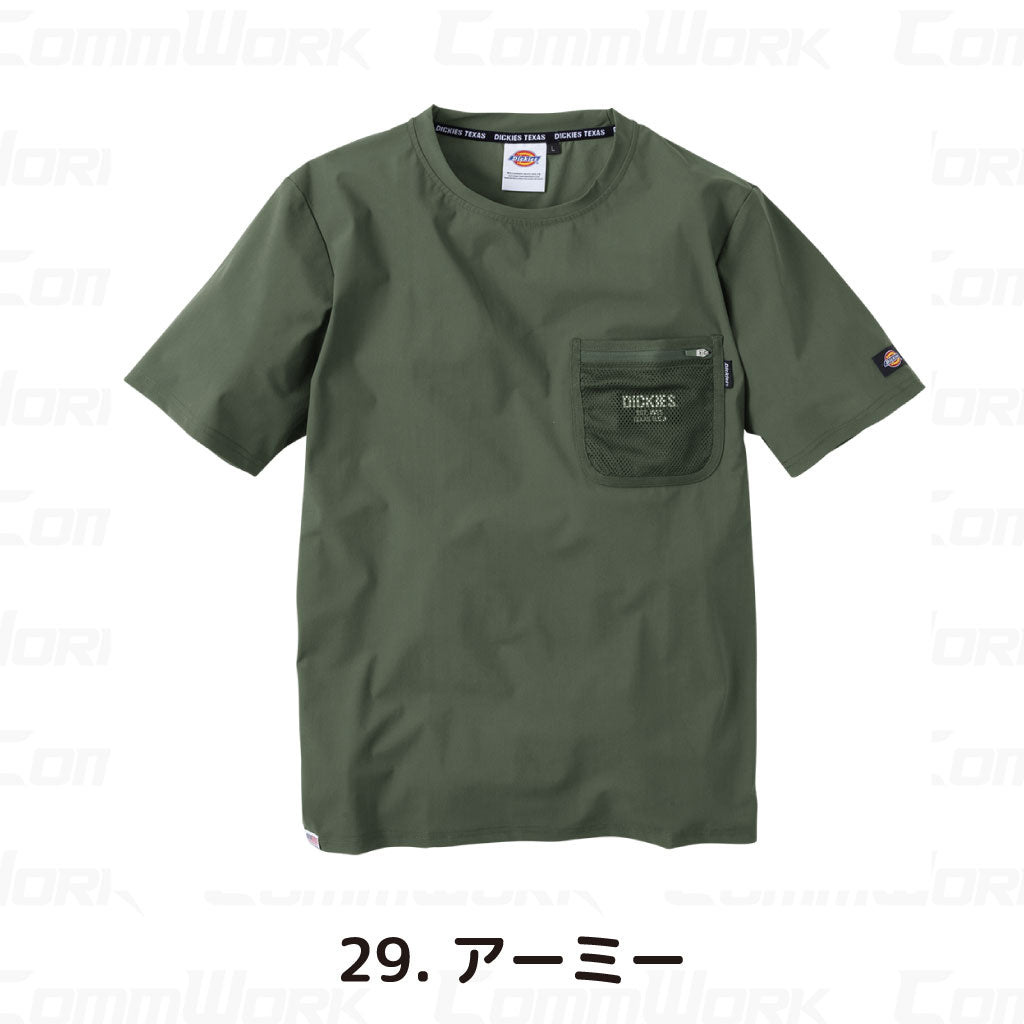 ディッキーズ D-787 半袖Tシャツ 接触冷感 UVカット UPF50 消臭 脇消臭テープ付 ストレッチ Dickies コーコス