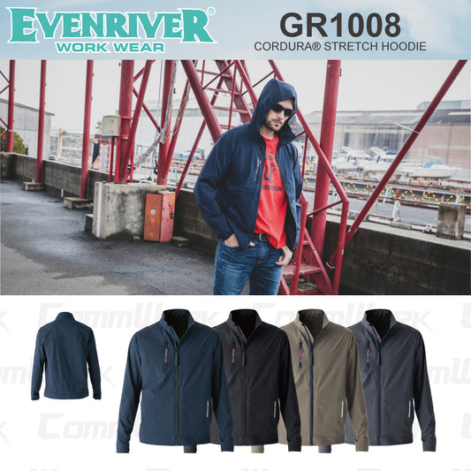 イーブンリバー GR1008 コーデュラストレッチパーカー CORDURA 高耐久 接触冷感 超軽量 全方向ストレッチ 作業服 EVENRIVER