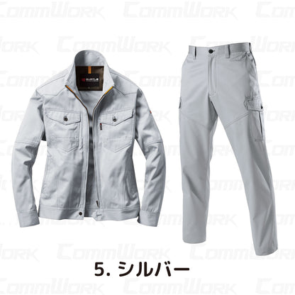 BURTLE 1501 1502 上下セット ジャケット カーゴパンツ ヘリンボーン T/Cソフトツイル JIS T8118適合 制電ケア 野帳ポケット アームノーフォーク 作業服 作業着 バートル