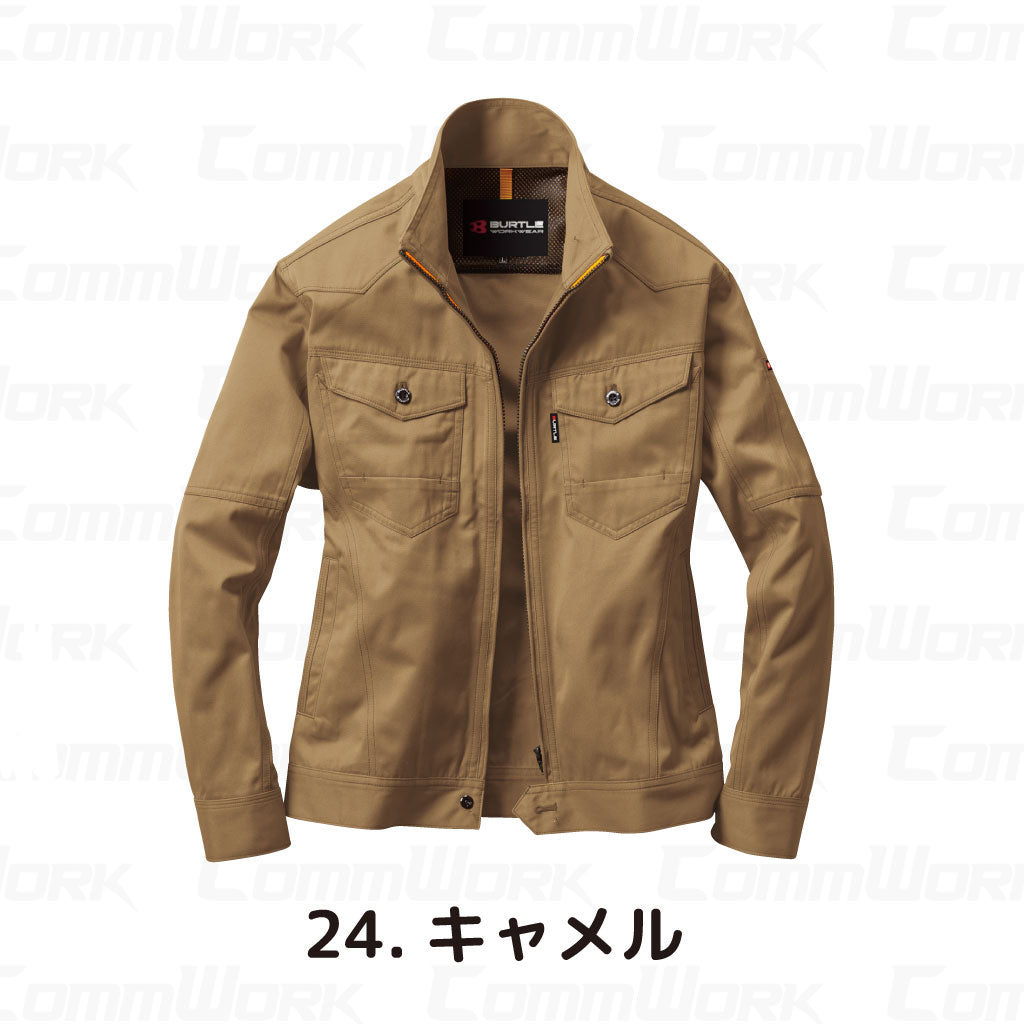 BURTLE 1501 ジャケット ヘリンボーン T/Cソフトツイル JIS T8118適合 制電ケア 野帳ポケット アームノーフォーク ブルゾン 作業服 作業着 バートル