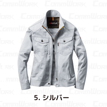 BURTLE 1501 ジャケット ヘリンボーン T/Cソフトツイル JIS T8118適合 制電ケア 野帳ポケット アームノーフォーク ブルゾン 作業服 作業着 バートル