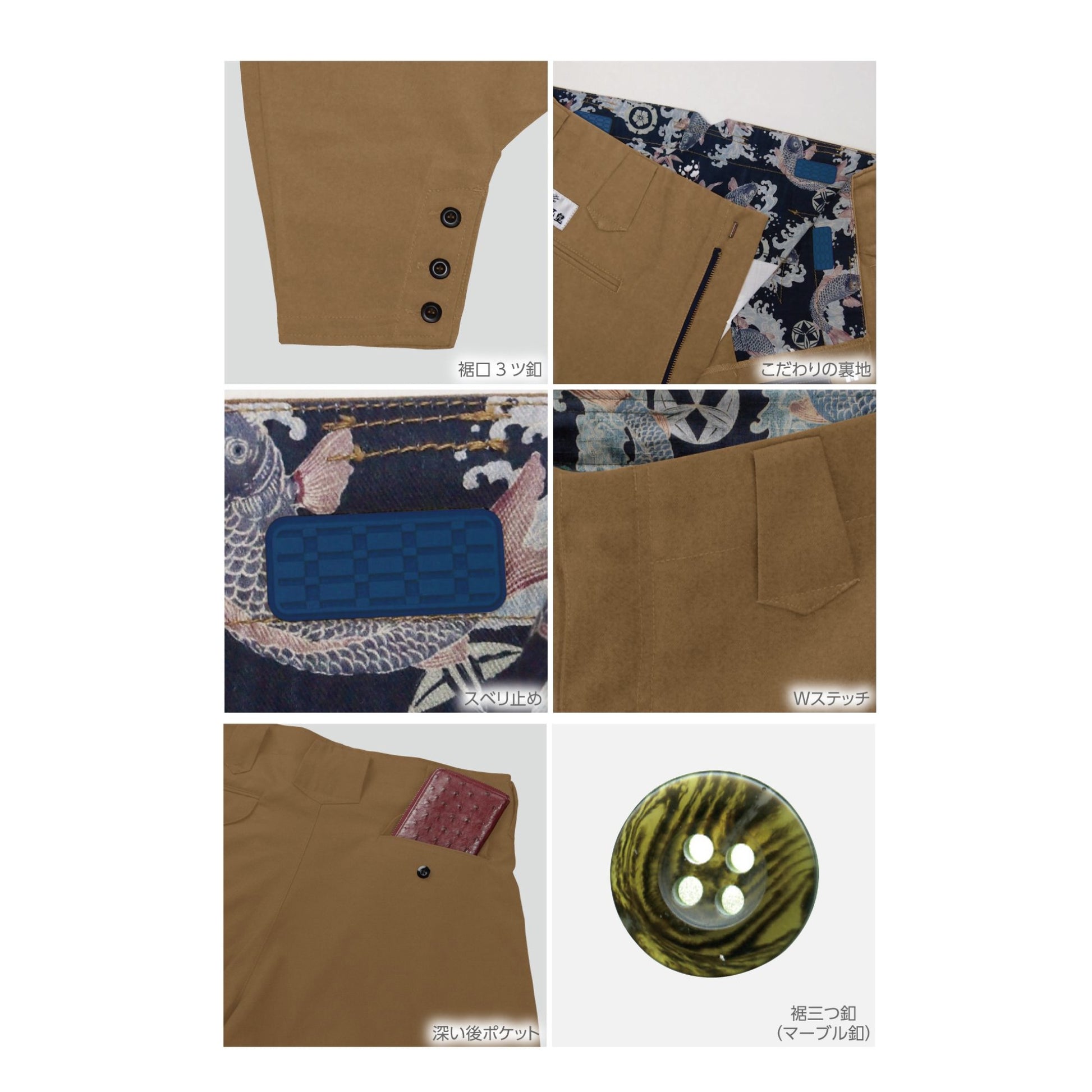 ホーオー 2308 作業服 鳶服 ズボン 機能説明