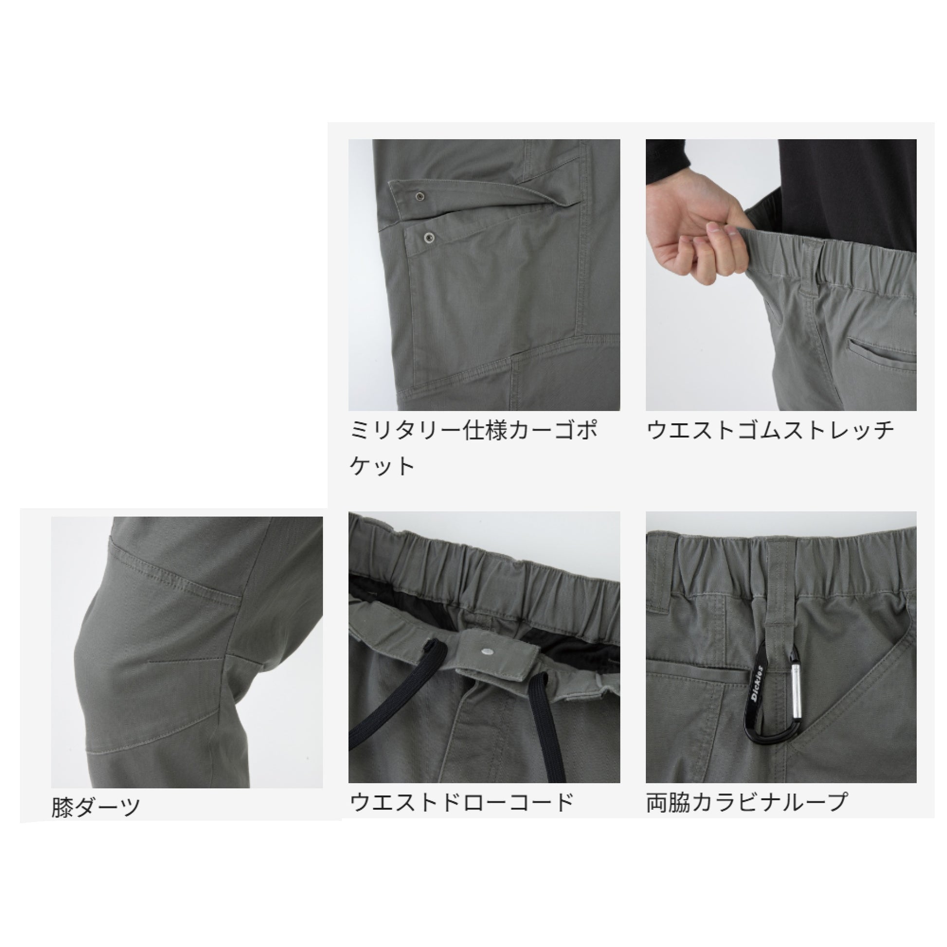 ディッキーズ D2915 作業服 カーゴパンツ 機能説明  