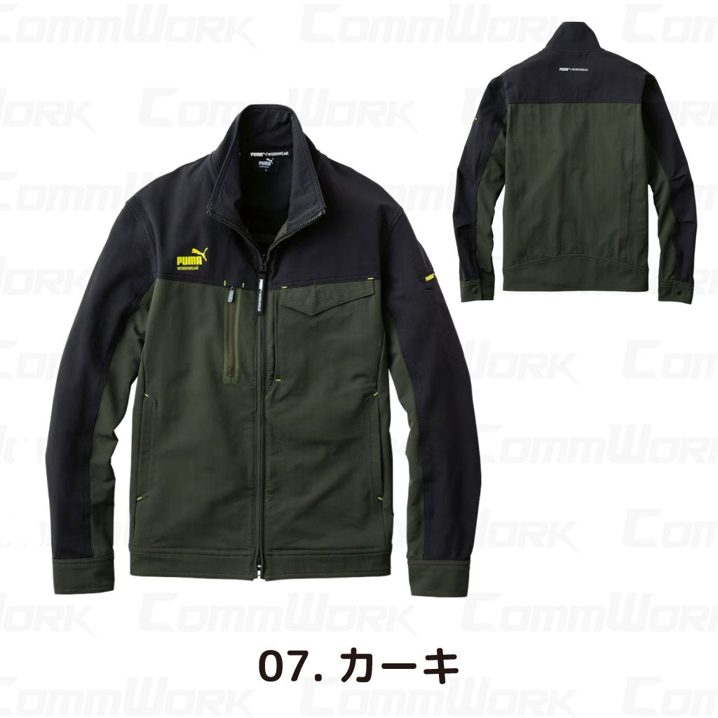 PUMA WORK ワークジャケット PW-3021A 4WAYストレッチ オールシーズン ブルゾン Wエントリーポケット 作業服 作業着 プーマ メンズ