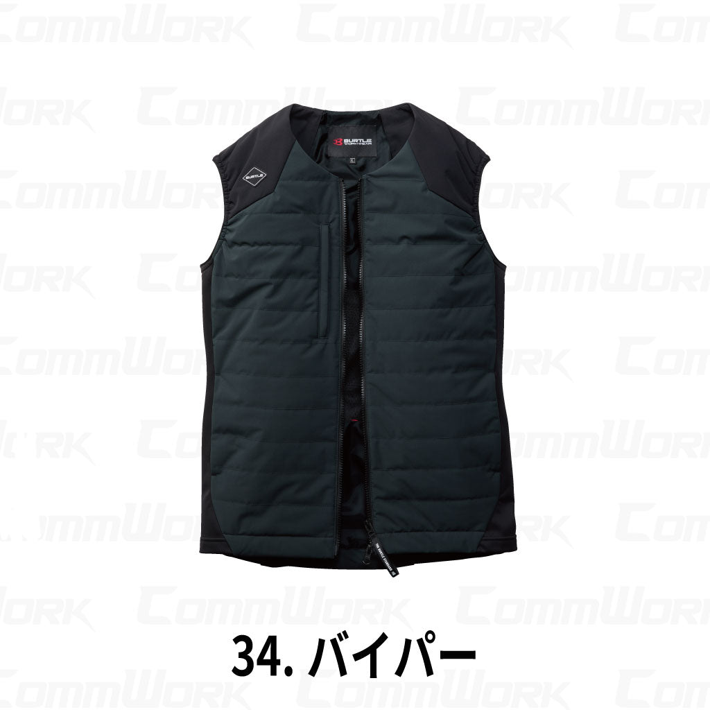 BURTLE 3274 TC501 サーモベスト サーモクラフト 電熱パッドセット 耐水圧10000mm 防風 強撥水 ストレッチ 電熱ヒーター 軽防寒 男女兼用 作業服 作業着 バートル