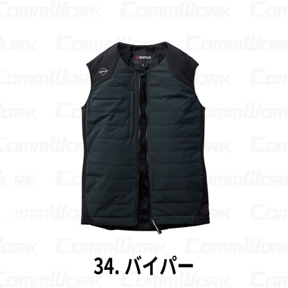 BURTLE 3274 TC501 サーモベスト サーモクラフト 電熱パッドセット 耐水圧10000mm 防風 強撥水 ストレッチ 電熱ヒーター 軽防寒 男女兼用 作業服 作業着 バートル