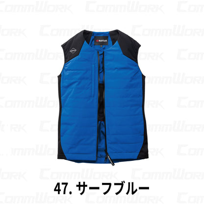 BURTLE 3274 TC501 サーモベスト サーモクラフト 電熱パッドセット 耐水圧10000mm 防風 強撥水 ストレッチ 電熱ヒーター 軽防寒 男女兼用 作業服 作業着 バートル