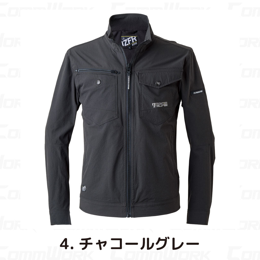 アイズフロンティア #3710 ワークジャケット ストレッチナイロン 3Dカッティング 接触冷感 高耐久 作業服 I'Z FRONTIER