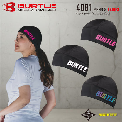 バートル BURTLE 4081 ヘッドキャップ ドライフィット  高吸汗速乾 UVカット ポニーテールホール ヘルメットインナー ユニセックス