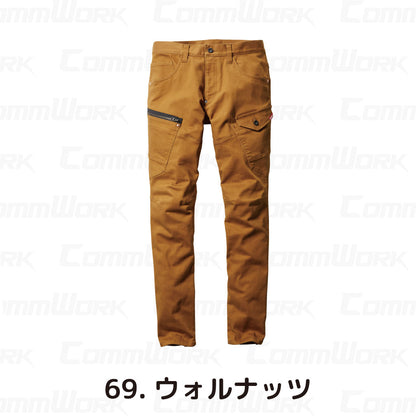 BURTLE 5002 カーゴパンツ コーデュラストレッチデニム 伸長率27% 耐摩耗性 テーパードシルエット ワークパンツ 作業服 作業着 バートル