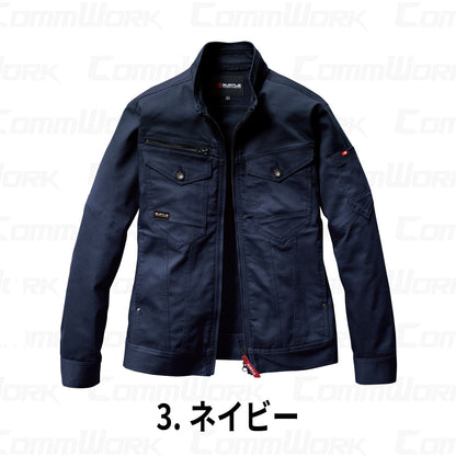 BURTLE 5021 ジャケット 伸長率20% ダブルジップ 防縮加工 テーパードシルエット ブルゾン 作業服 作業着 バートル