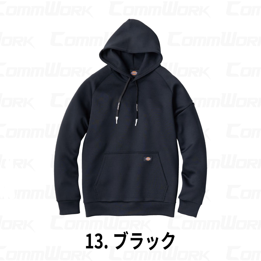 Dickies D-730 シルキーエア フーディー シルキーエアダブルニット ラグラン袖 カンガルーポケット 左袖ペン差し 消臭テープ パーカー 男女兼用 ディッキーズ