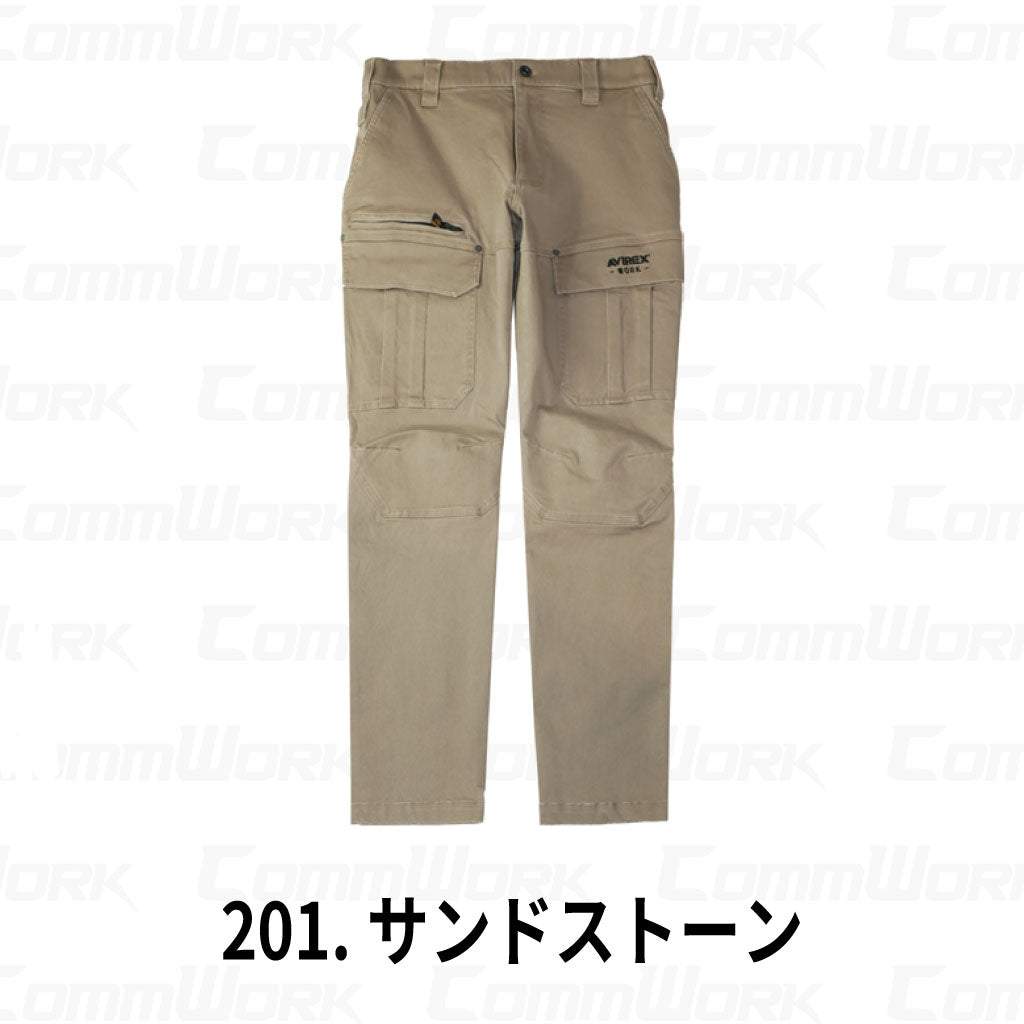 AVIREX WORK AV105 カーゴパンツ ストレッチコットン  作業服 作業着 アビレックスワーク