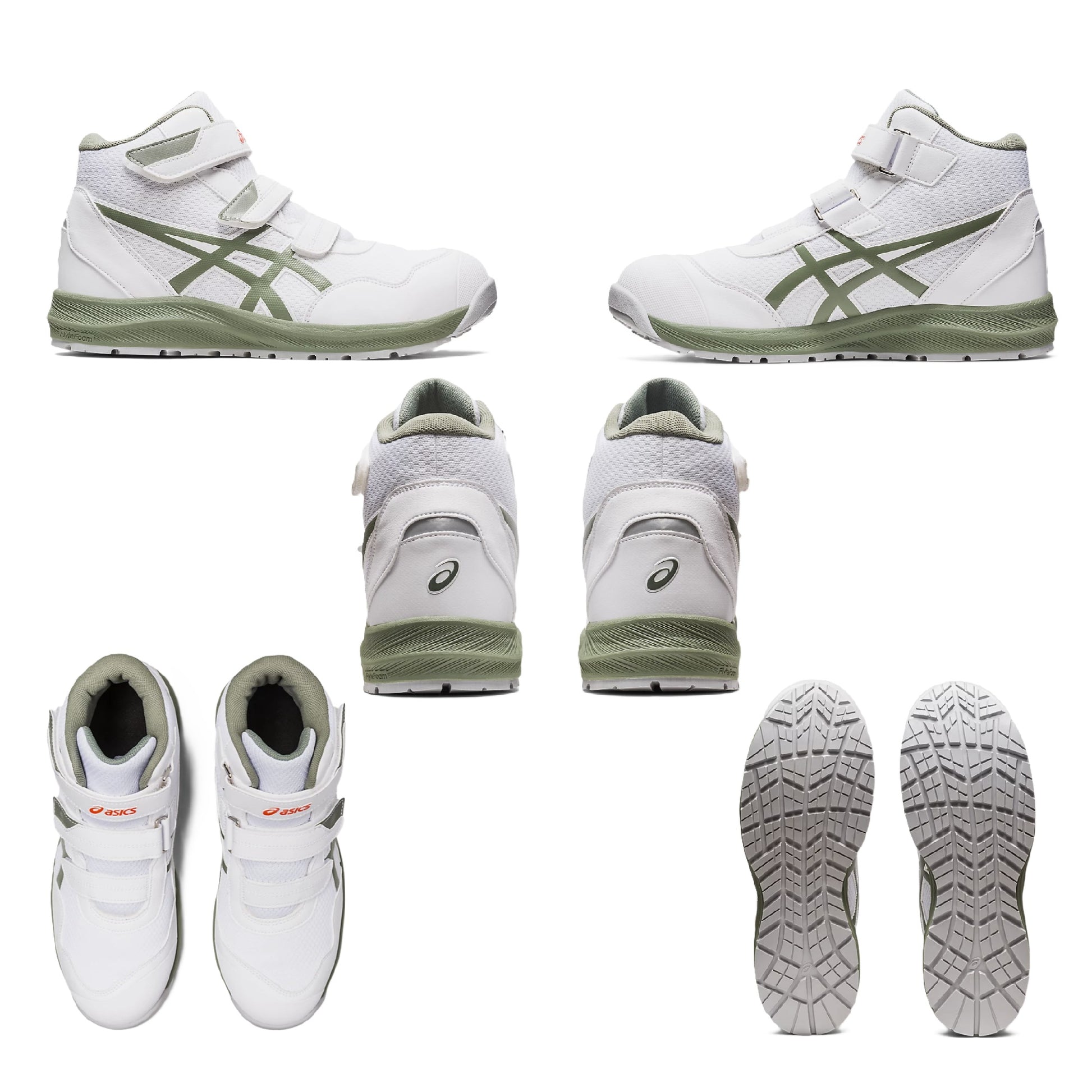 アシックス CP216 安全靴 ハイカット  背面 上面　側面　底面