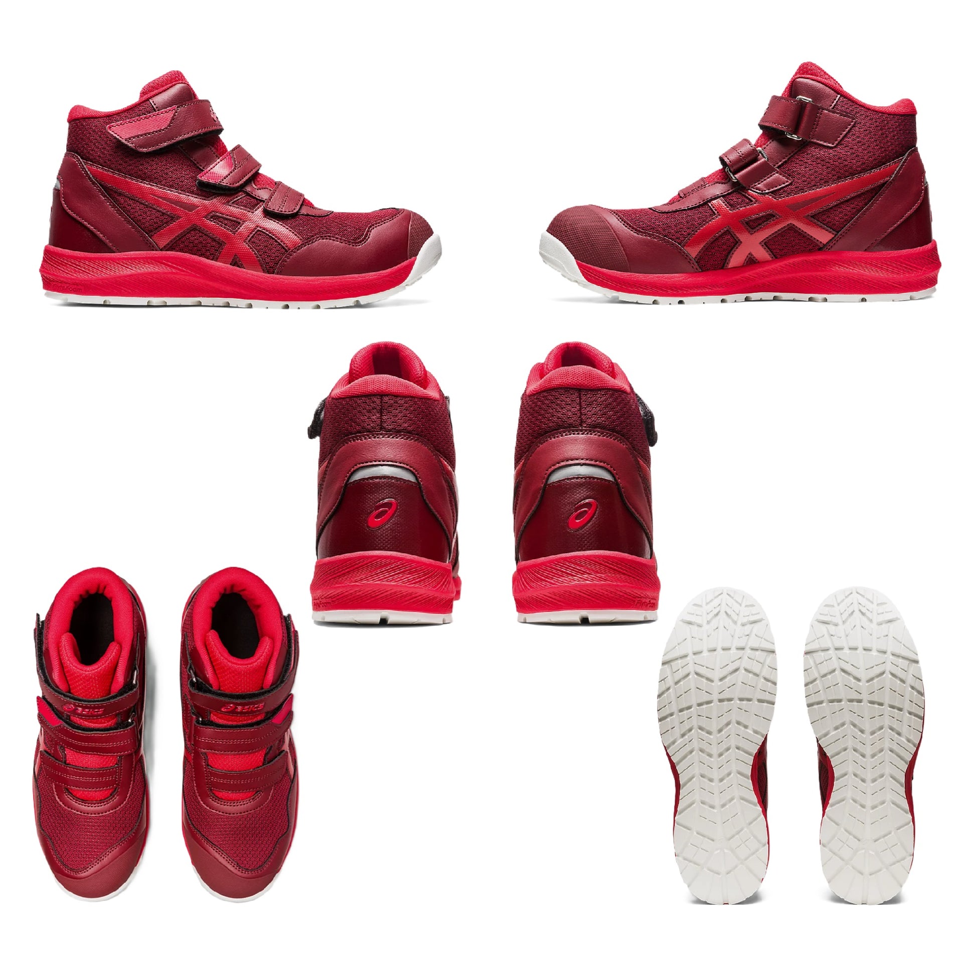 アシックス CP216 安全靴 ハイカット  背面 上面　側面　底面