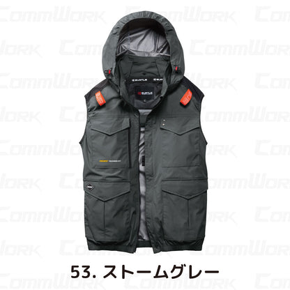 バートル AC2104 エアークラフト ベスト アルミ遮熱 マイナス15℃ ハイバックファン 撥水 フルハーネス対応 ユニセックス BURTLE