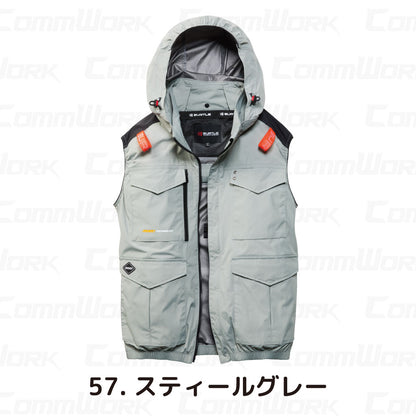 バートル AC2104 エアークラフト ベスト アルミ遮熱 マイナス15℃ ハイバックファン 撥水 フルハーネス対応 ユニセックス BURTLE