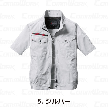 バートル AC7146 エアークラフト半袖ブルゾン 日本製 高密度T/C素材 綿混 フルハーネス対応 ユニセックス BURTLE