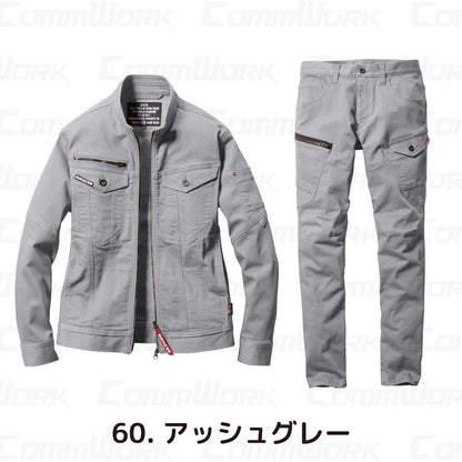 バートル BURTLE 春夏作業服 5011＆5012 上下セット ジャケット×カーゴパンツ コーデュラCOOLデニム クレイジーストレッチ 接触冷感 ユニセックス