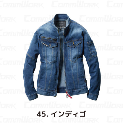 バートル BURTLE 5011 ジャケット コーデュラCOOLデニム クレイジーストレッチ 接触冷感 ダブルジップ 春夏 ユニセックス 作業服 ブルゾン