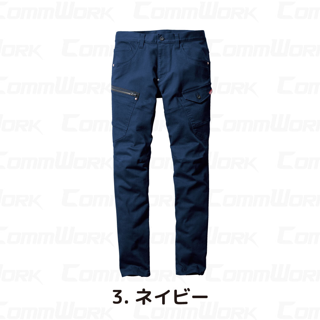 バートル BURTLE 5012 カーゴパンツ コーデュラCOOLデニム クレイジーストレッチ 接触冷感 春夏 ユニセックス 作業服 ズボン