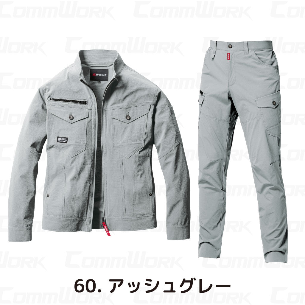 バートル BURTLE 春夏作業服 5031＆5032 上下セット ジャケット×カーゴパンツ コーデュラ4WAYストレッチリップ 接触冷感 吸汗速乾 ユニセックス
