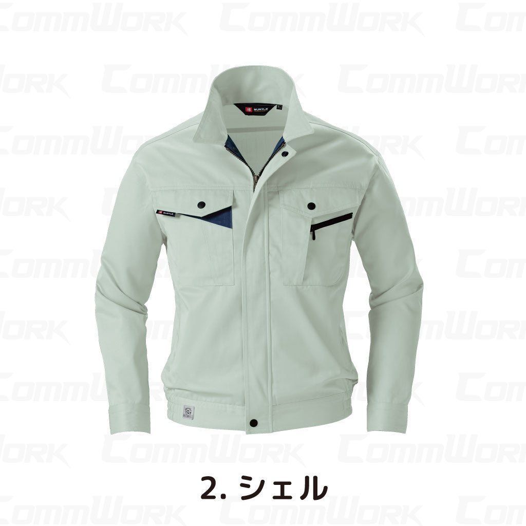 バートル BURTLE 6021 長袖ブルゾン エコライトツイル 日本製素材 製品制電 JIS適合 エコマーク 春夏 メンズ 作業服 ジャケット