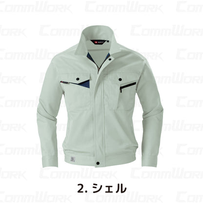 バートル BURTLE 6021 長袖ブルゾン エコライトツイル 日本製素材 製品制電 JIS適合 エコマーク 春夏 メンズ 作業服 ジャケット