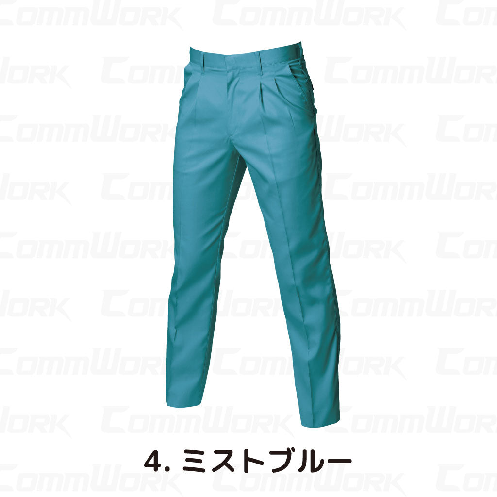 バートル BURTLE 6027 ツータックパンツ エコライトツイル 日本製素材 製品制電 JIS適合 エコマーク 春夏 メンズ 作業服 ズボン