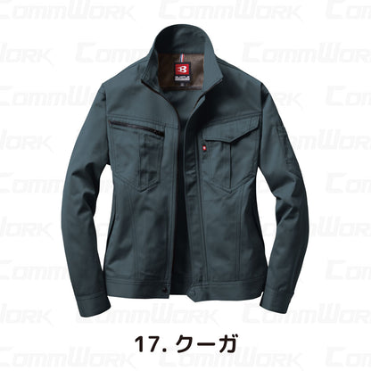 バートル BURTLE 6081 長袖ブルゾン T/Cライトツイル 日本製素材 製品制電 JIS適合 春夏 メンズ 作業服 ジャケット