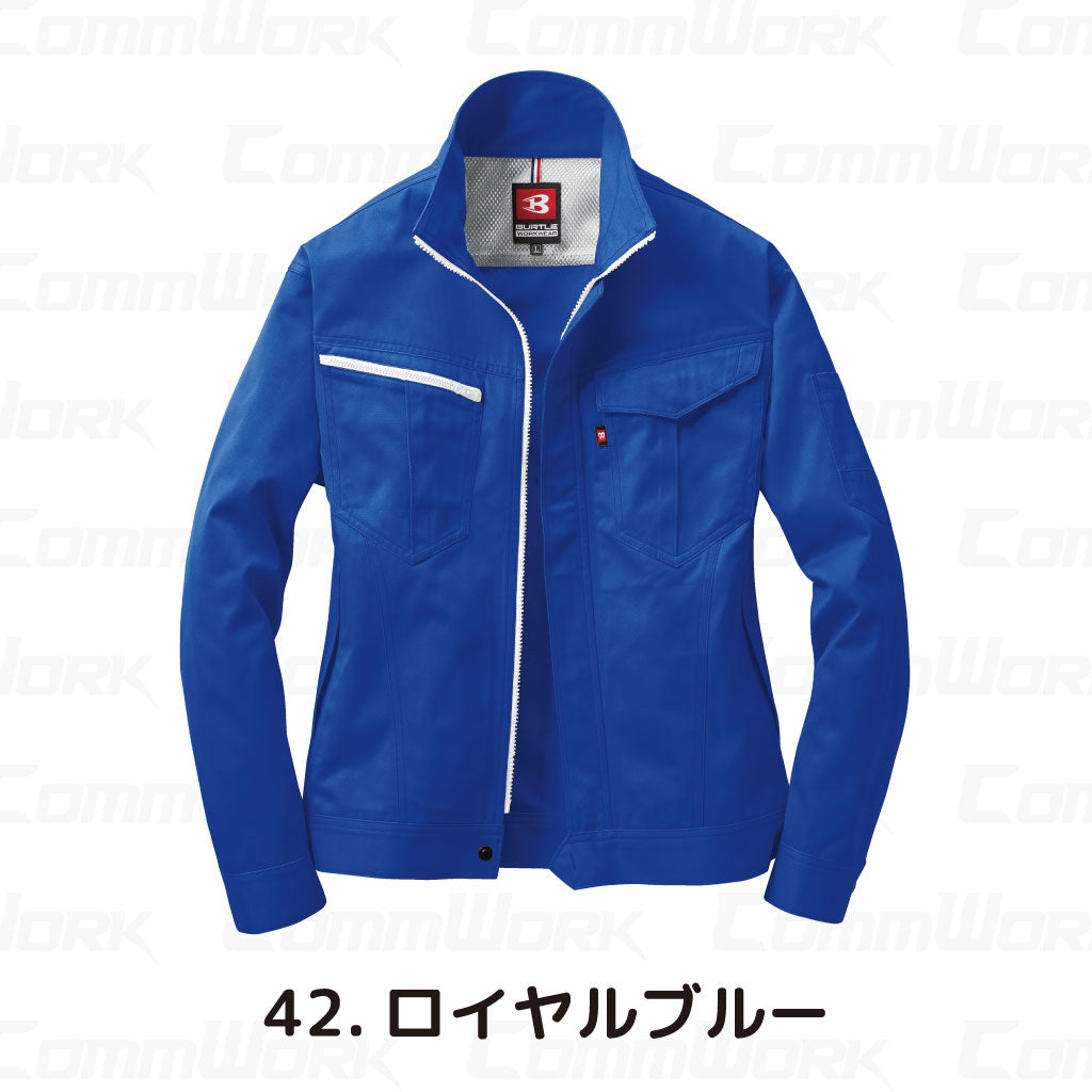 バートル BURTLE 6081 長袖ブルゾン T/Cライトツイル 日本製素材 製品制電 JIS適合 春夏 メンズ 作業服 ジャケット