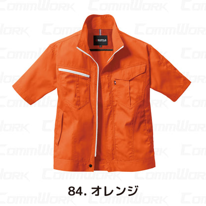 バートル BURTLE 6082 半袖ジャケット T/Cライトチノ 日本製素材 製品制電 JIS適合 春夏 ユニセックス 作業服