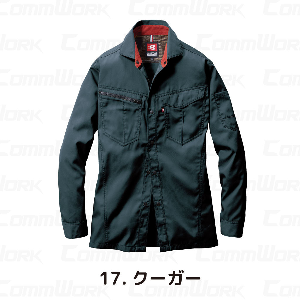 バートル BURTLE 6083 長袖シャツ T/Cライトツイル 日本製素材 製品制電 JIS適合 春夏 メンズ ワークシャツ 作業服