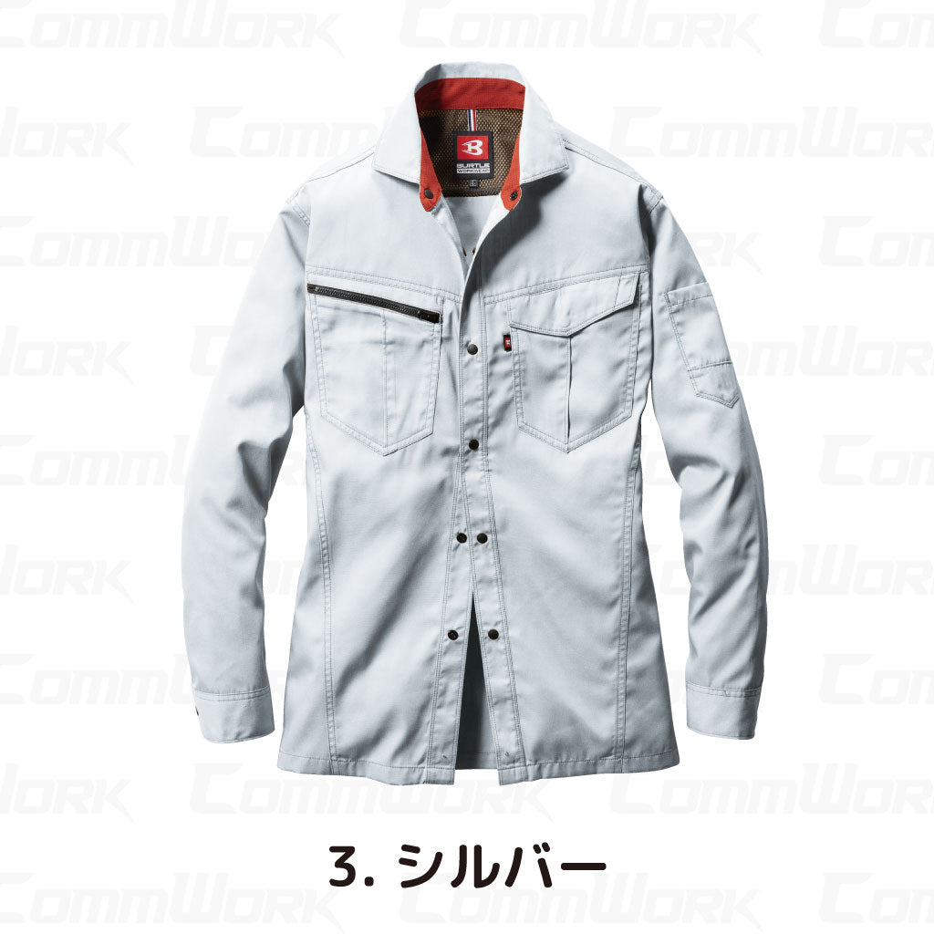 バートル BURTLE 6083 長袖シャツ T/Cライトツイル 日本製素材 製品制電 JIS適合 春夏 メンズ ワークシャツ 作業服