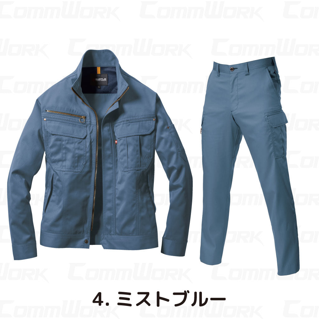 バートル BURTLE 春夏作業服 6101＆6106 上下セット ジャケット×カーゴパンツ T/Cライトチノ 日本製素材 45ダイヤカット 製品制電 男女兼用 メンズ レディース