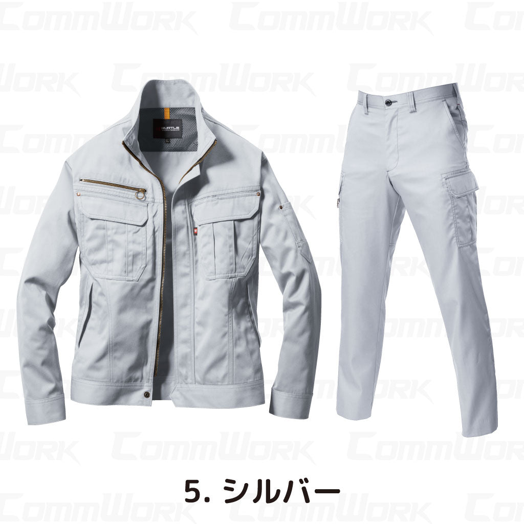 バートル BURTLE 春夏作業服 6101＆6106 上下セット ジャケット×カーゴパンツ T/Cライトチノ 日本製素材 45ダイヤカット 製品制電 男女兼用 メンズ レディース