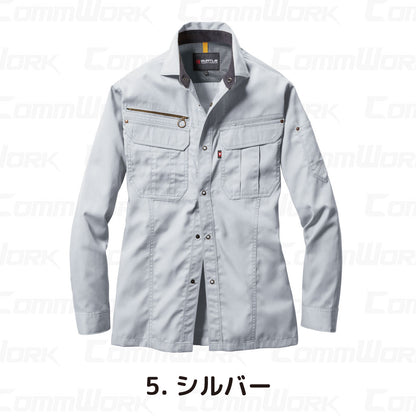 バートル BURTLE 6103 長袖シャツ T/Cライトチノ 日本製素材 45ダイヤカット 製品制電 春夏 ユニセックス ワークシャツ 作業服