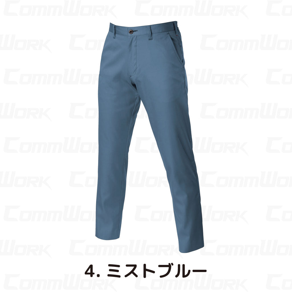 バートル BURTLE 6107 パンツ T/Cライトチノ 日本製素材  製品制電 春夏 男女兼用 作業服 スラックス ズボン