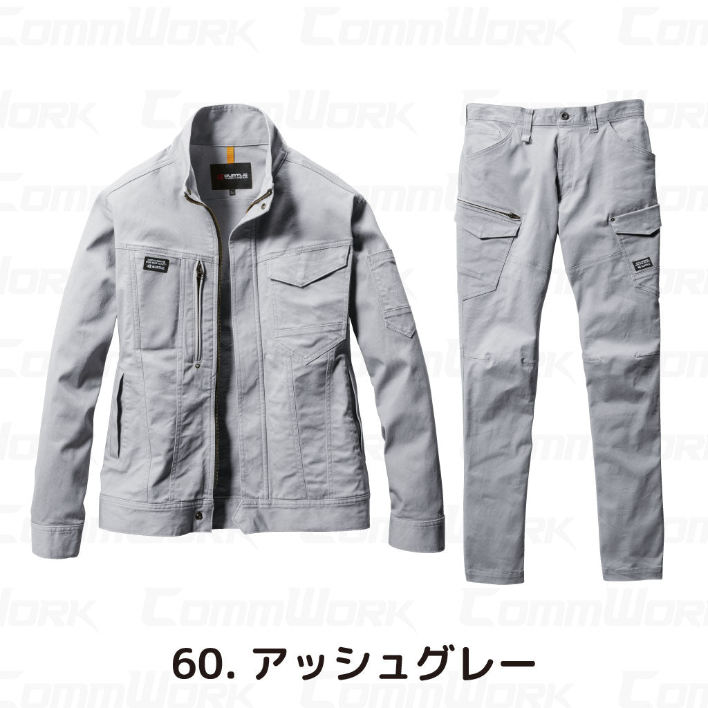 バートル BURTLE 通年作業服 681＆682 上下セット ジャケット×カーゴパンツ クレイジーストレッチ 綿ストレッチツイル スリム ユニセックス