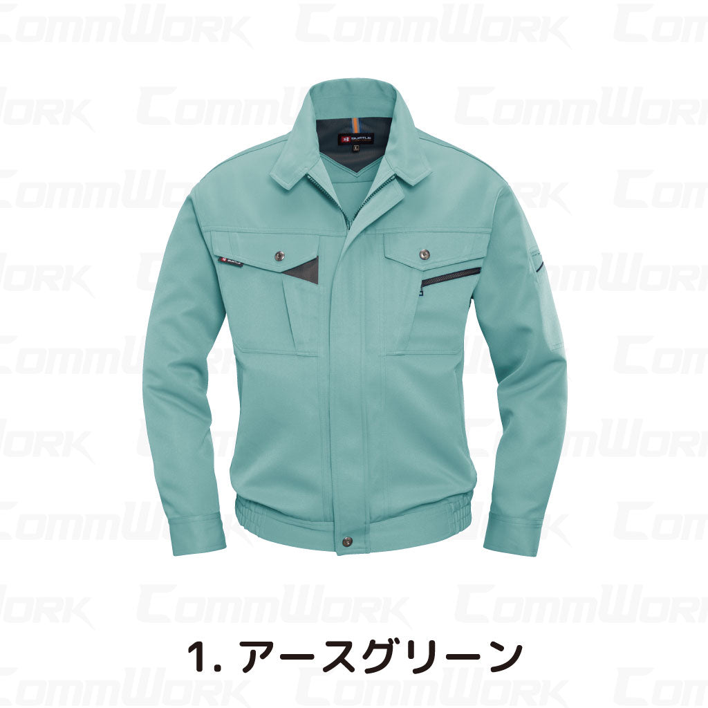 バートル BURTLE 7061 長袖ブルゾン ソフトトロピカル 日本製素材 ボディークーラー 吸汗速乾 防汚 製品制電 春夏 男女兼用 作業服 ジャケット
