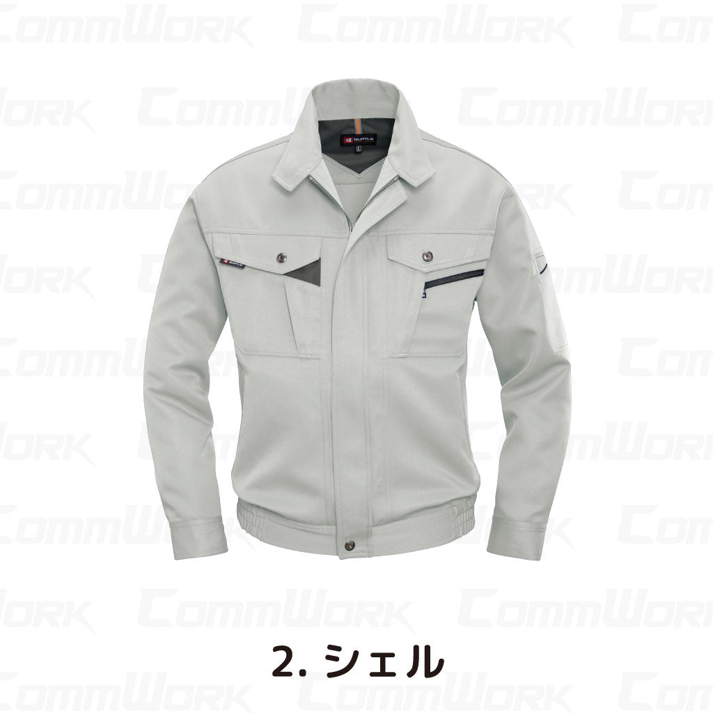 バートル BURTLE 7061 長袖ブルゾン ソフトトロピカル 日本製素材 ボディークーラー 吸汗速乾 防汚 製品制電 春夏 男女兼用 作業服 ジャケット
