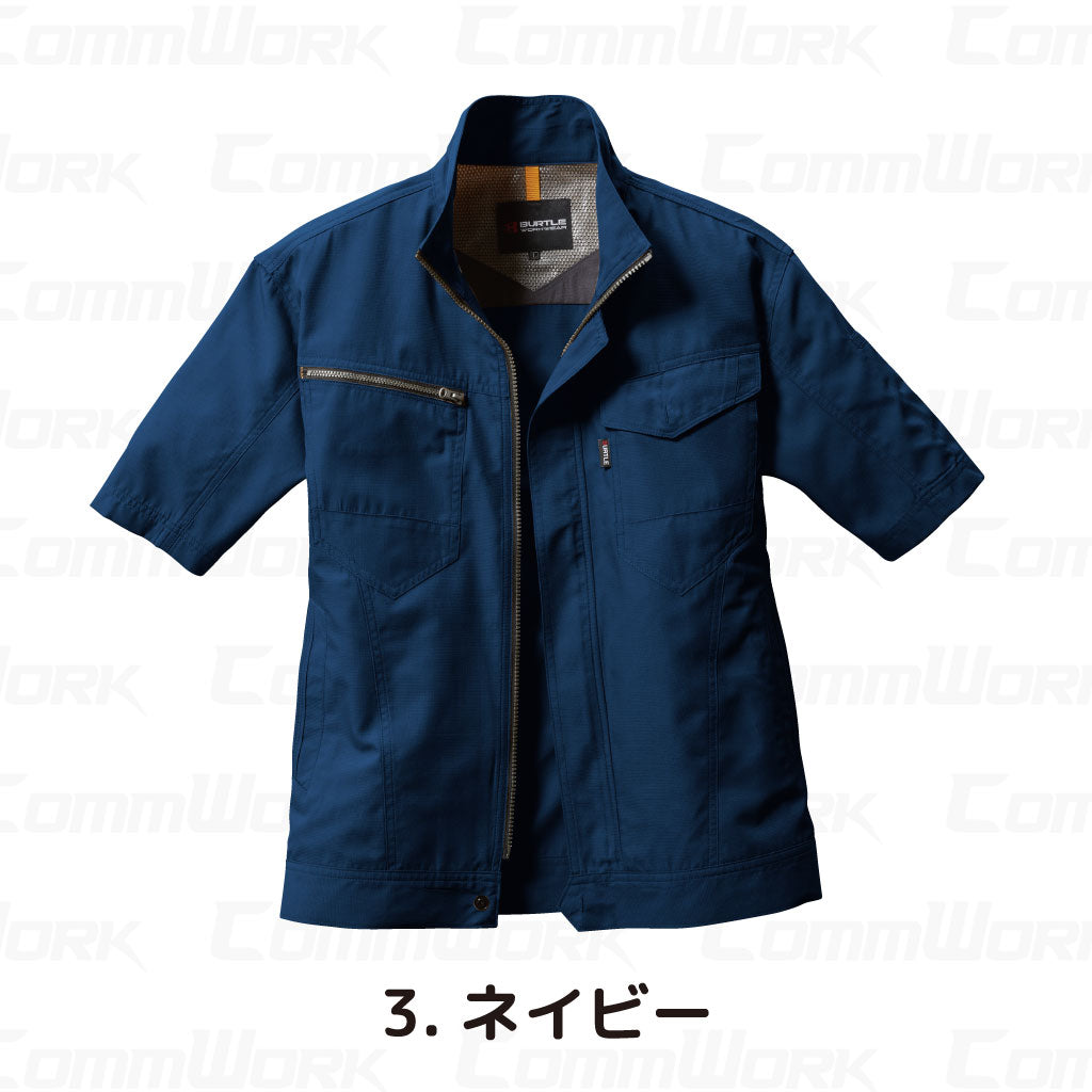 バートル BURTLE 7092 半袖ジャケット ドビークロス 校倉構造 点接触清涼素材 吸汗速乾 製品制電 JIS適合 春夏 男女兼用 作業服 ブルゾン
