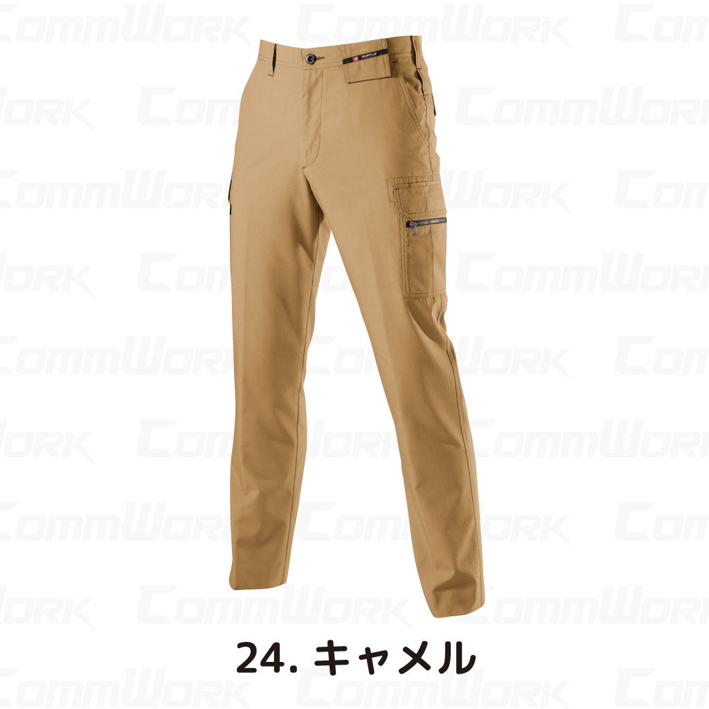 バートル BURTLE 7096 カーゴパンツ ドビークロス 校倉構造 点接触清涼素材 吸汗速乾 製品制電 JIS適合 春夏 男女兼用 作業服 ズボン
