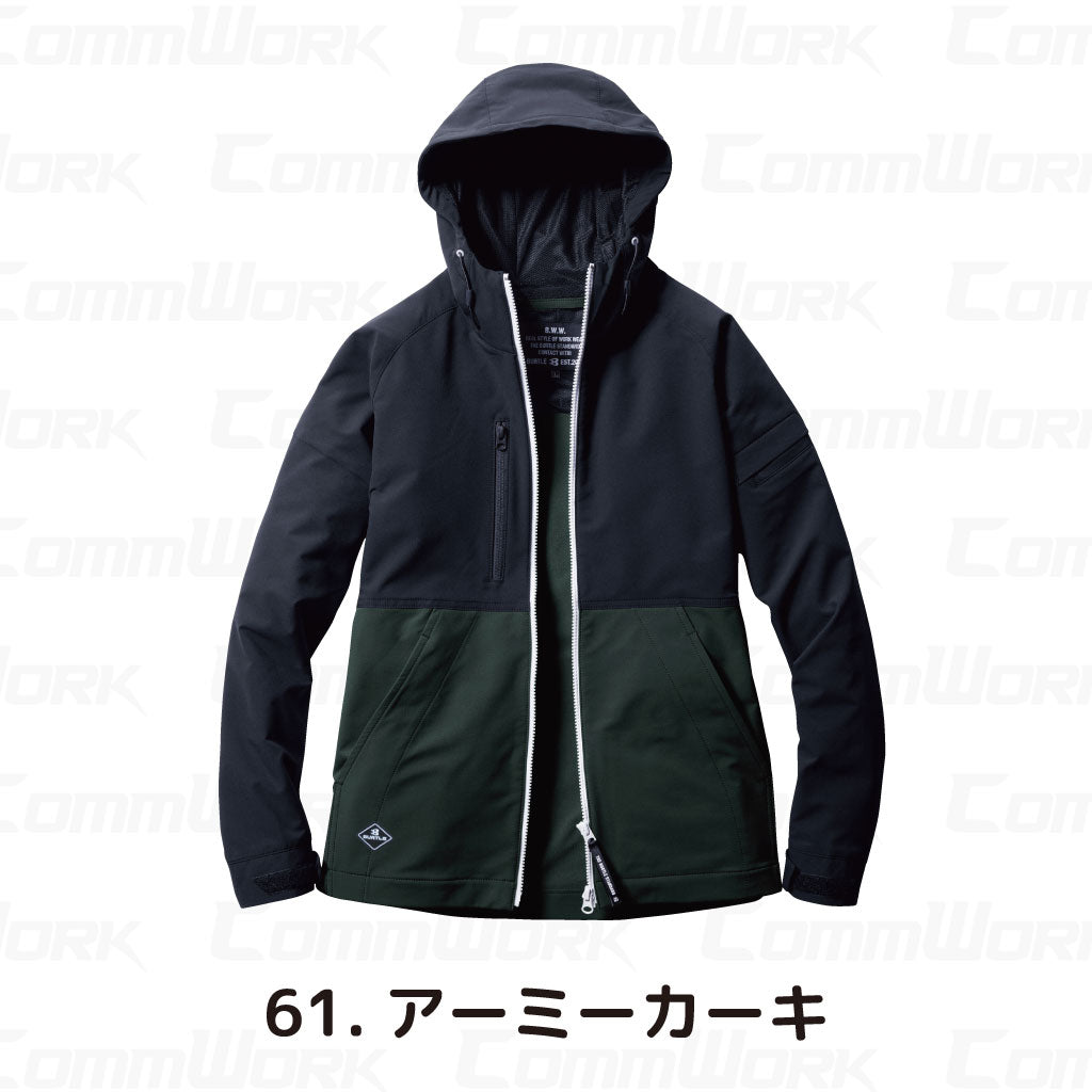 バートル BURTLE 9515 フーディ エアーライト 4WAYストレッチ 吸水速乾 製品制電 JIS適合 春夏 男女兼用 作業服 パーカー ジャケット