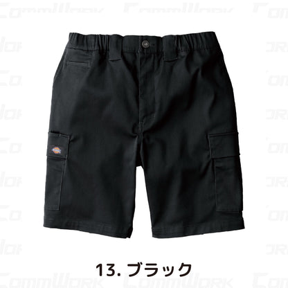 ディッキーズ D-2876 T/Cストレッチ ショートカーゴパンツ ウエストゴム ドローコード ストレッチ ミリタリー収納 Dickies コーコス